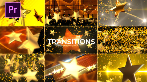 GOLD STAR TRANSITIONS PACK - (VIDEOHIVE TEMPLATE) - FREE DOWNLOAD